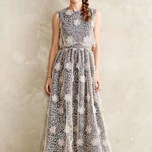 Anthropologie cloud lace gown size 8